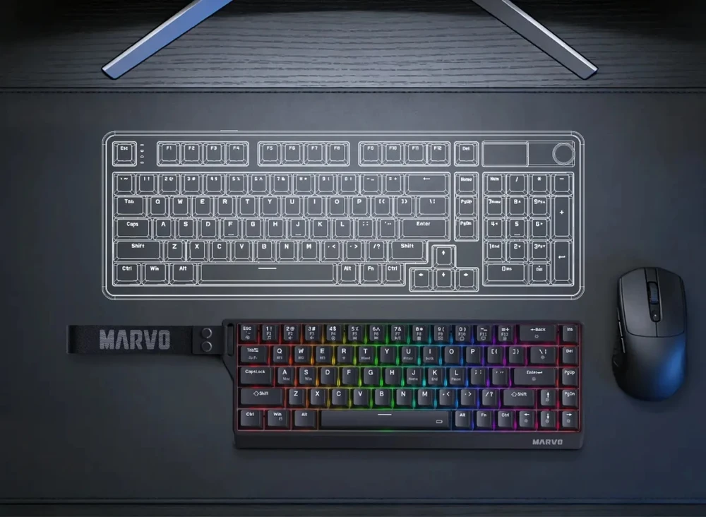 Klaviatūra Klav.Marvo KG965W Saber 65W Wireless
