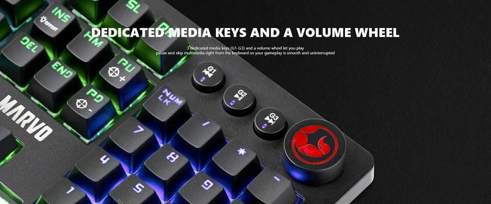Klaviatūra Klav.Marvo Scorpion KG917 mėlynas switch
