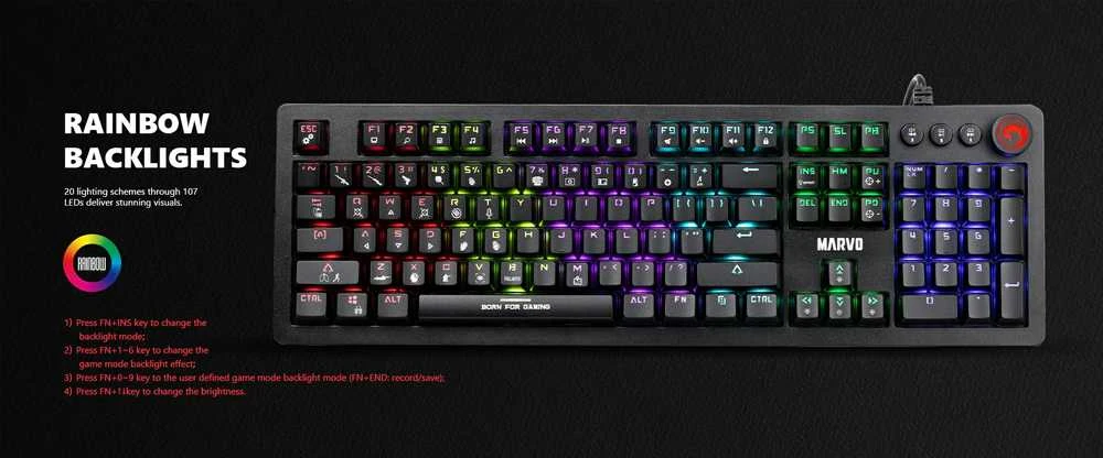 Klaviatūra Klav.Marvo Scorpion KG917 mėlynas switch