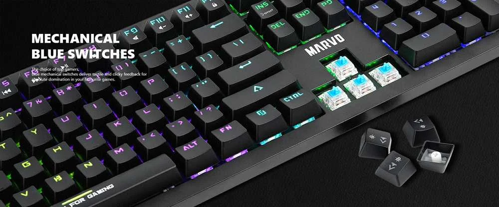 Klaviatūra Klav.Marvo Scorpion KG917 mėlynas switch