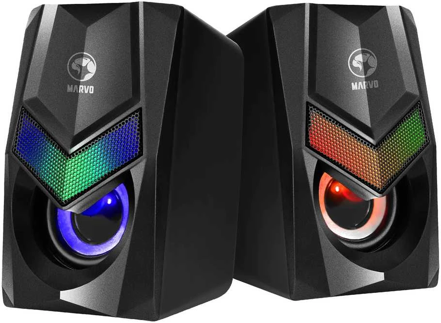 Kompiuterio kolonėlės Marvo SG-118 multimedijos garsiakalbiai LED / 6W / RGB