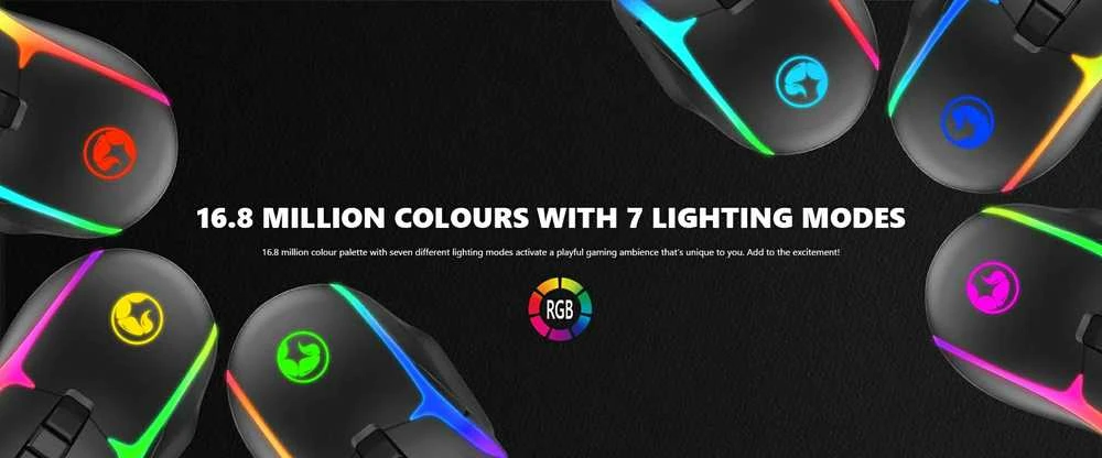 Laid. žaid. pelė Marvo G925 RGB 12000 DPI