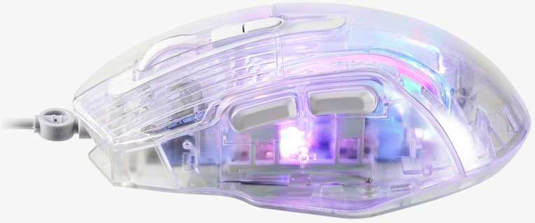 Marvo M413 permatoma RGB pelė su laidu | 7200 DPI