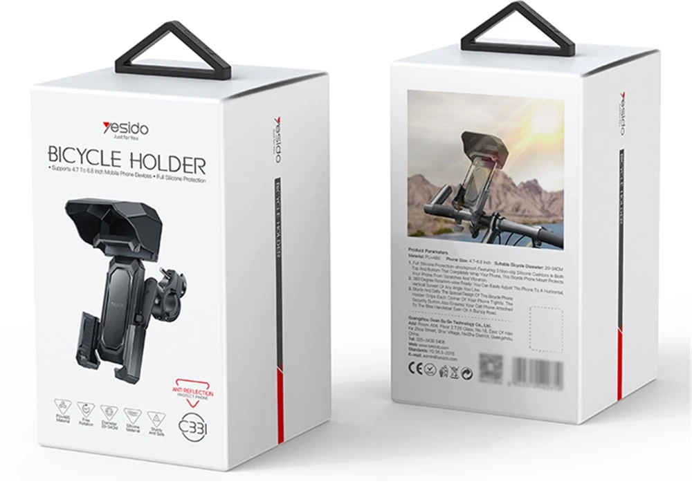 Yesido Bike phone holder C331 juodas