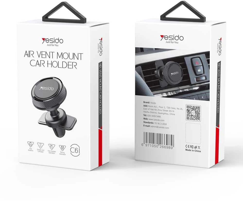 Yesido magnetinis automobilio laikiklis C200 puodelio laikikliui juodas