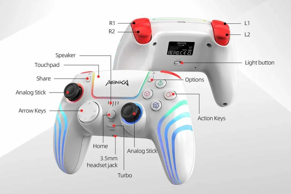 Marvo Žaidyb.vald.Wireless Monka Contra GT-96 PS4/PS3/Android/PC/iOS13