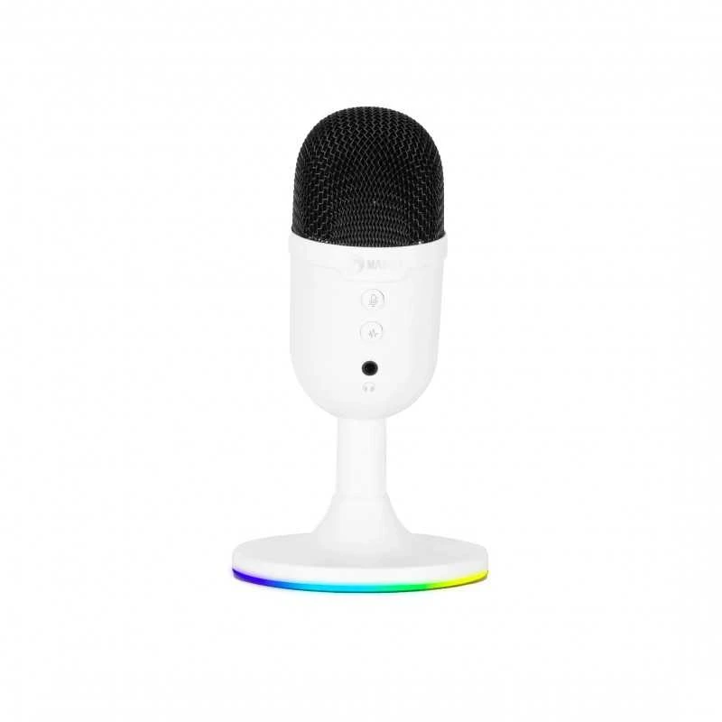Marvo MIC-06 RGB baltas laidinis mikrofonas |USB