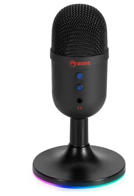 Marvo MIC-06 RGB juodas laidinis mikrofonas |USB
