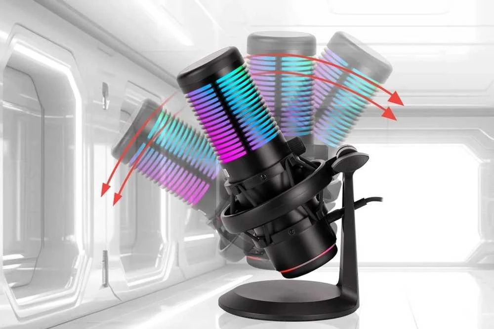 Marvo MIC-07 RGB baltas laidinis mikrofonas |USB