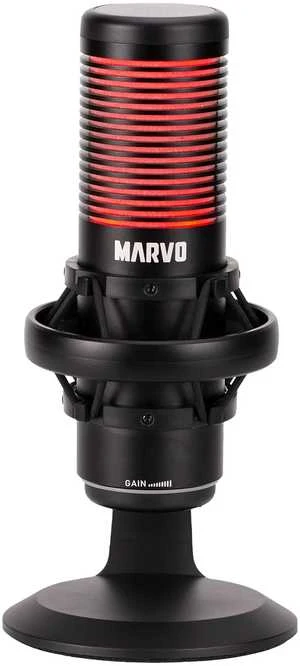 Marvo MIC-07 RGB juodas laidinis mikrofonas |USB