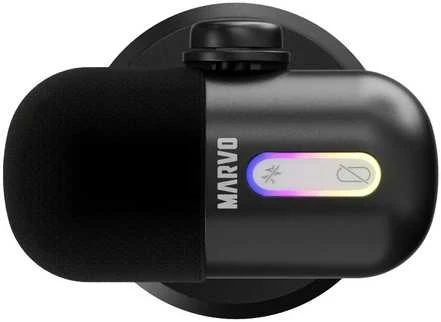 Marvo MIC-08 RGB juodas laidinis mikrofonas |USB