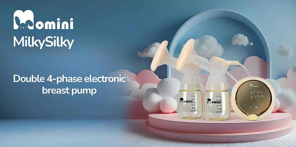 Momini MilkySilky belaidis dvigubas elektrinis pientraukis