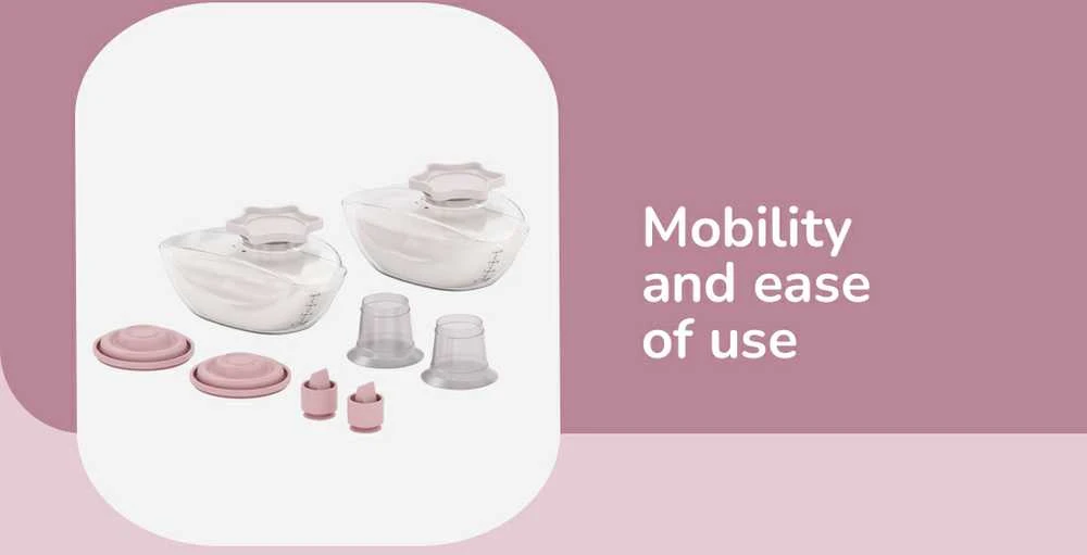 „Momini Double HandsFree“ belaidis elektrinis Pientraukis „TwinHarmony“