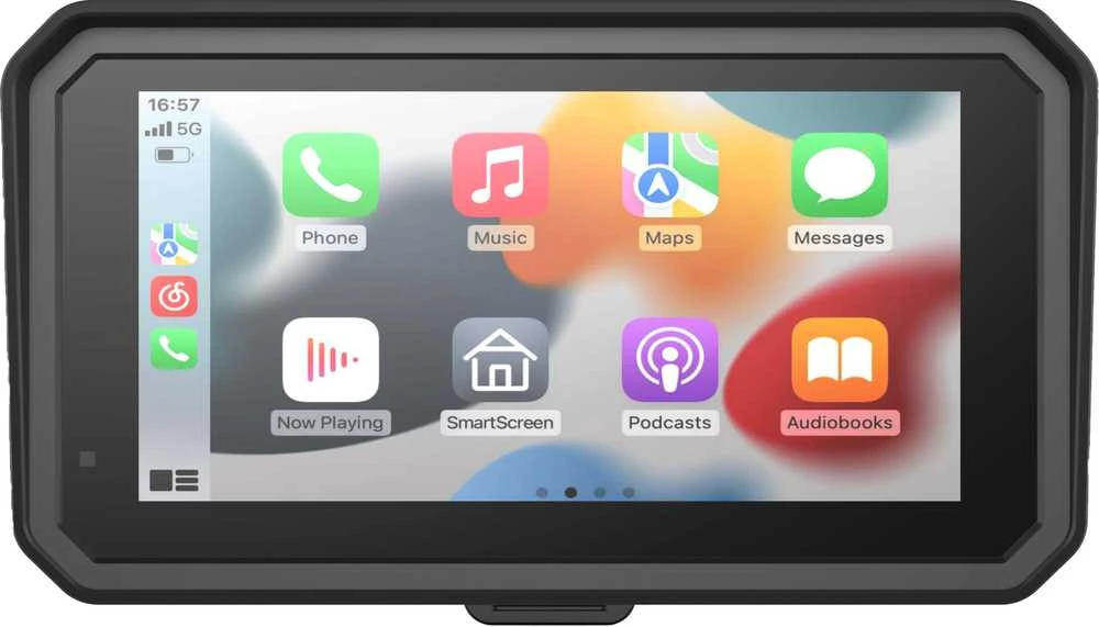 Motociklo magnetola su CarPlay sąsaja