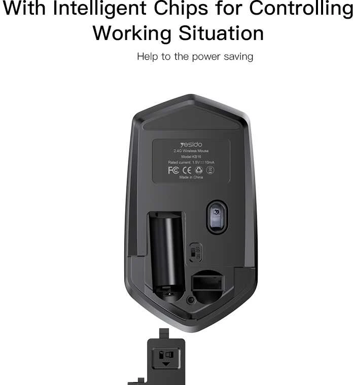 Yesido pelė kompiuteriui KB16 wireless juodas