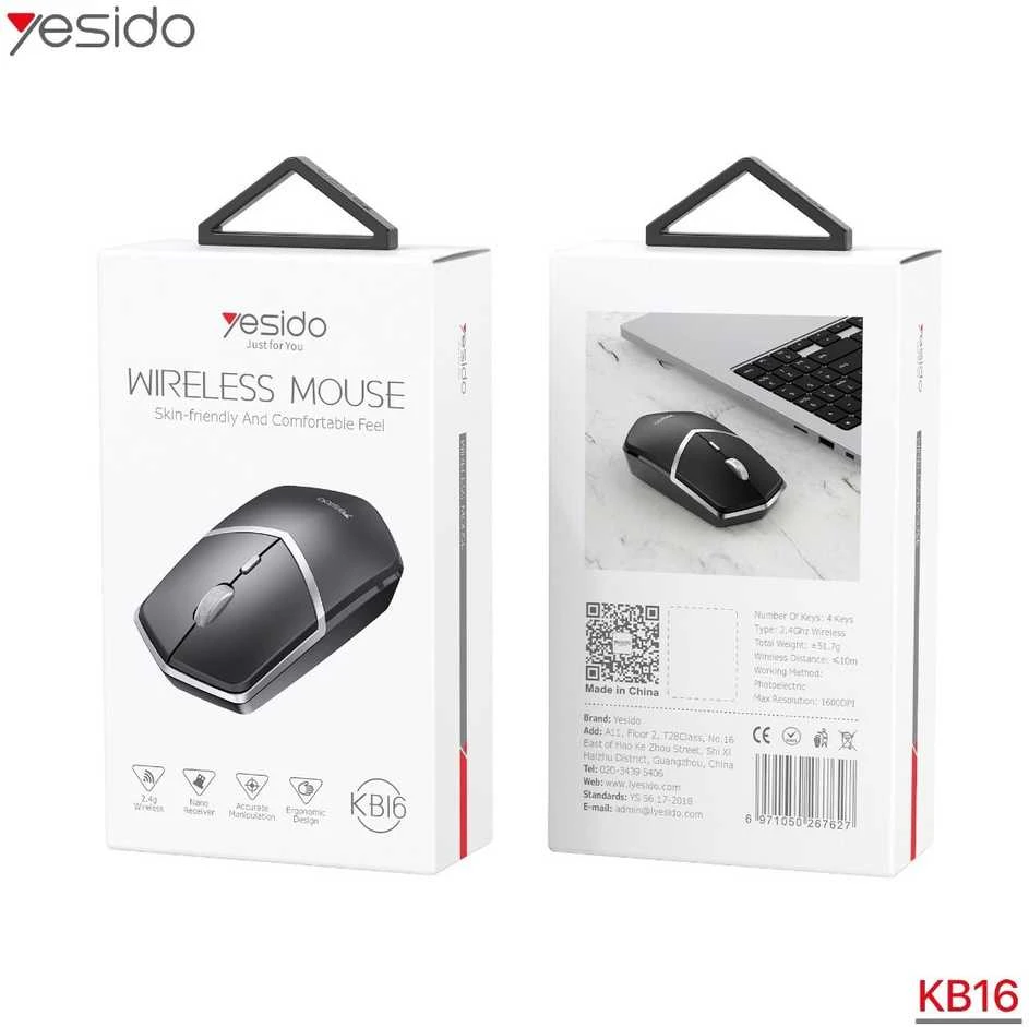 Yesido pelė kompiuteriui KB16 wireless juodas