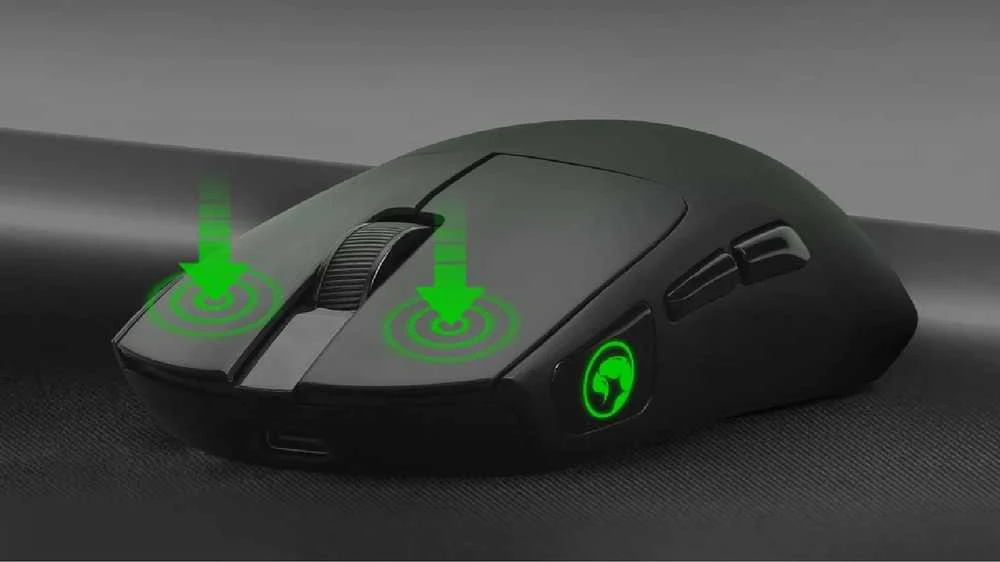 MARVO Niro 320 G867W Belaidė Pelė | BT, 2.4G | 8000 DPI | Juoda