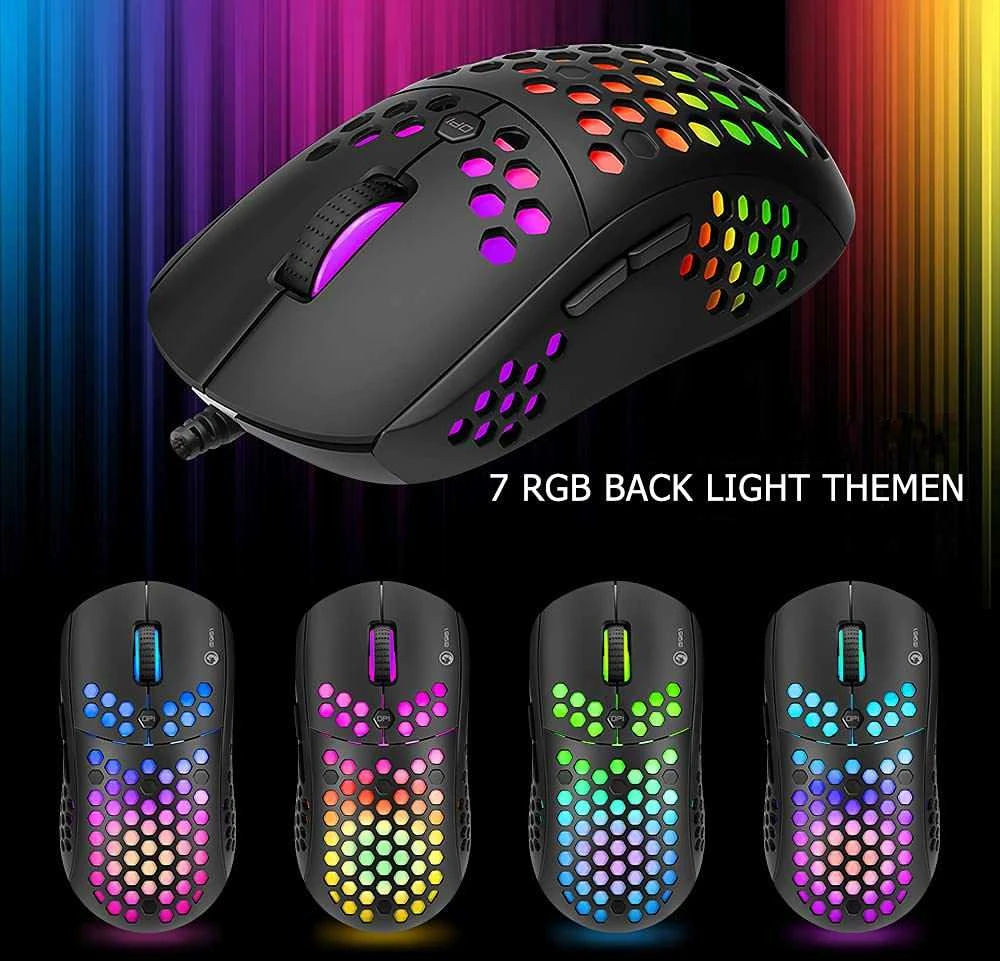 Marvo G961 RGB juoda pelė su laidu | 12000 DPI