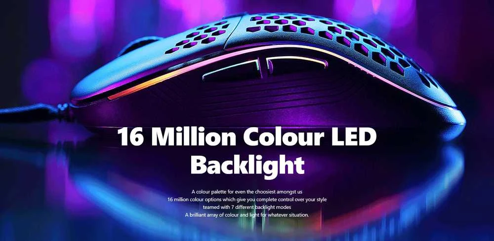 Marvo G961 RGB juoda pelė su laidu | 12000 DPI