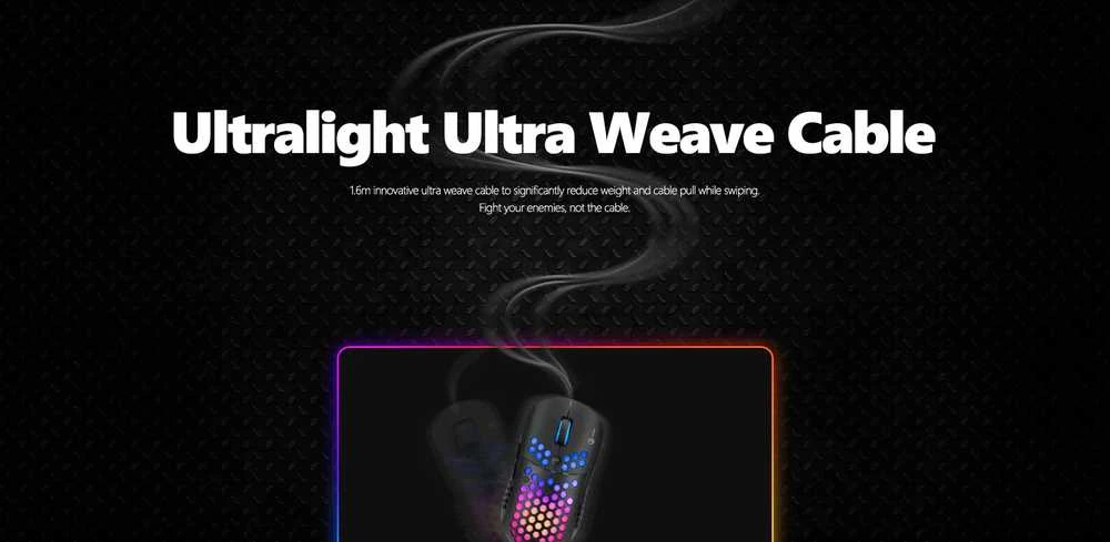 Marvo G961 RGB juoda pelė su laidu | 12000 DPI