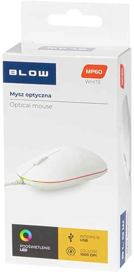 BLOW MP-60 USB optinė pelė balta