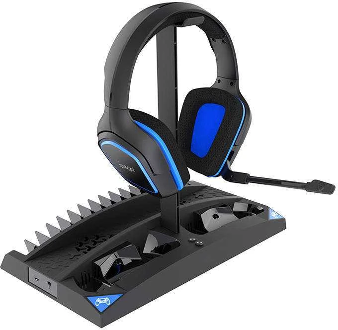 Daugiafunkcis stovas iPega PG-P4009 skirtas PS4 ir priedams - juodas
