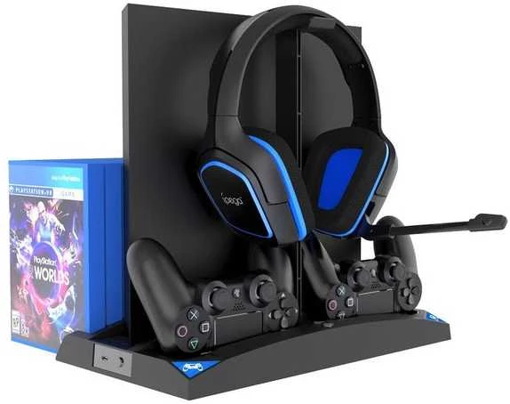 Daugiafunkcis stovas iPega PG-P4009 skirtas PS4 ir priedams - juodas