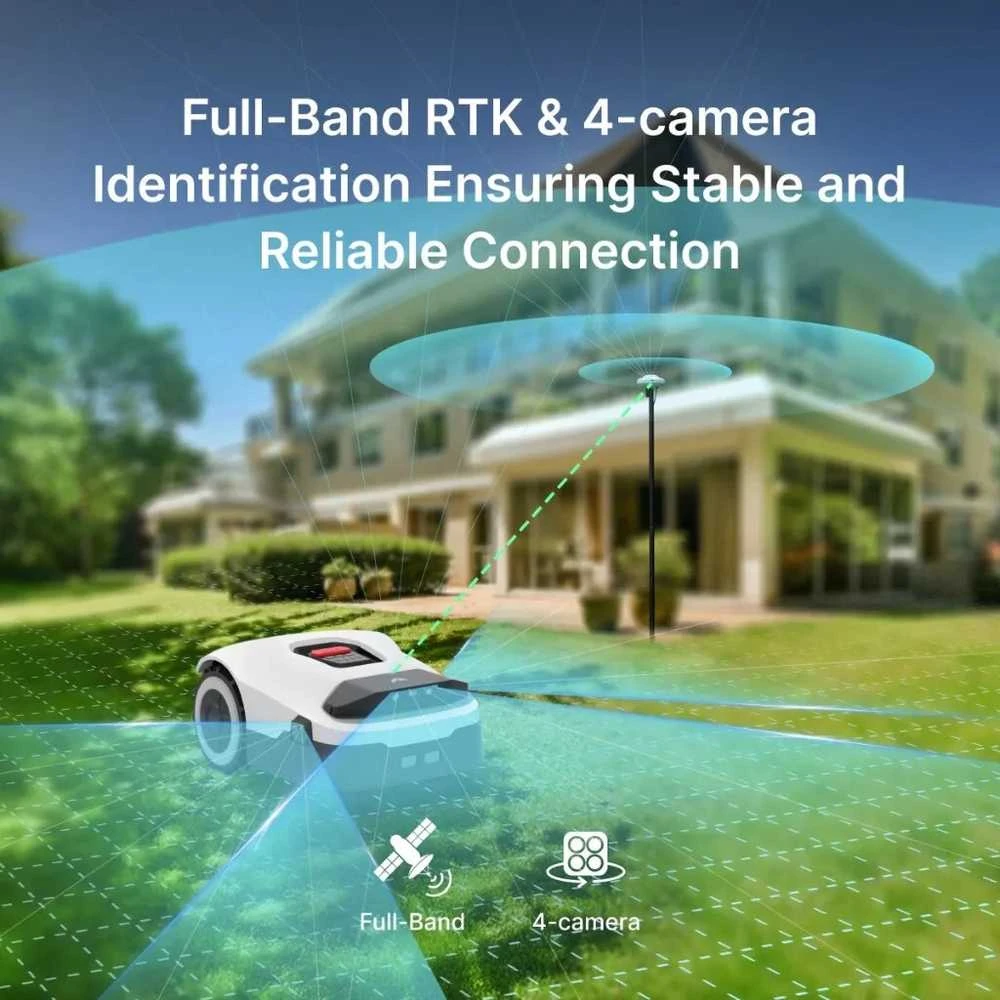 Vejos pjovimo robotas Anthbot Genie 800 1500 m², AI, RTK GPS, 3D kamera, IPX6