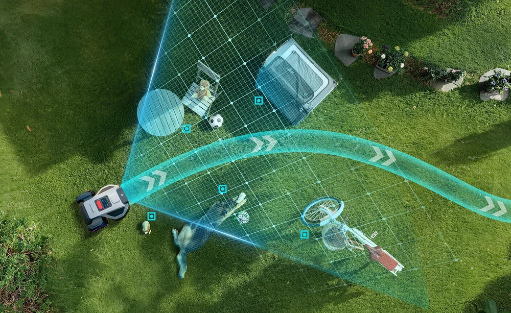 Belaidis vejos robotas ANTHBOT M9 su RTK + AI navigacija, iki 1000 m²