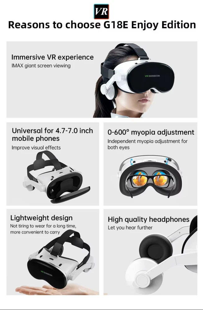 Virt. realybės akiniai Shinecon VR18E