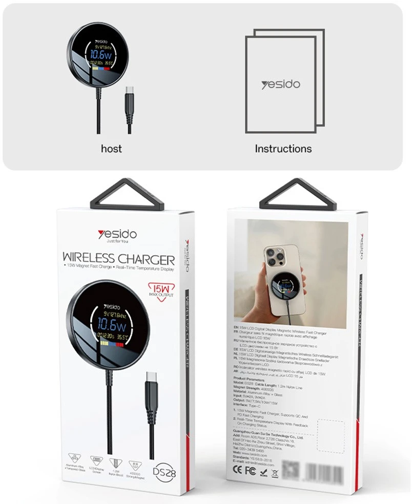 Yesido buit.krov.Wireless DS28 15W