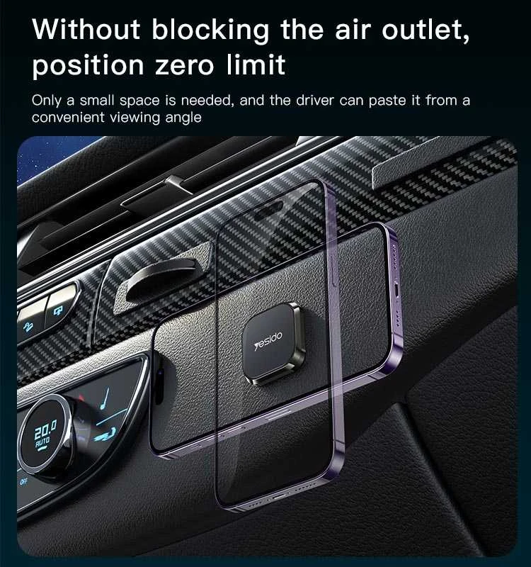 Yesido magnetinis automobilinis telefono laikiklisC151 to dashboard juodos spalvos