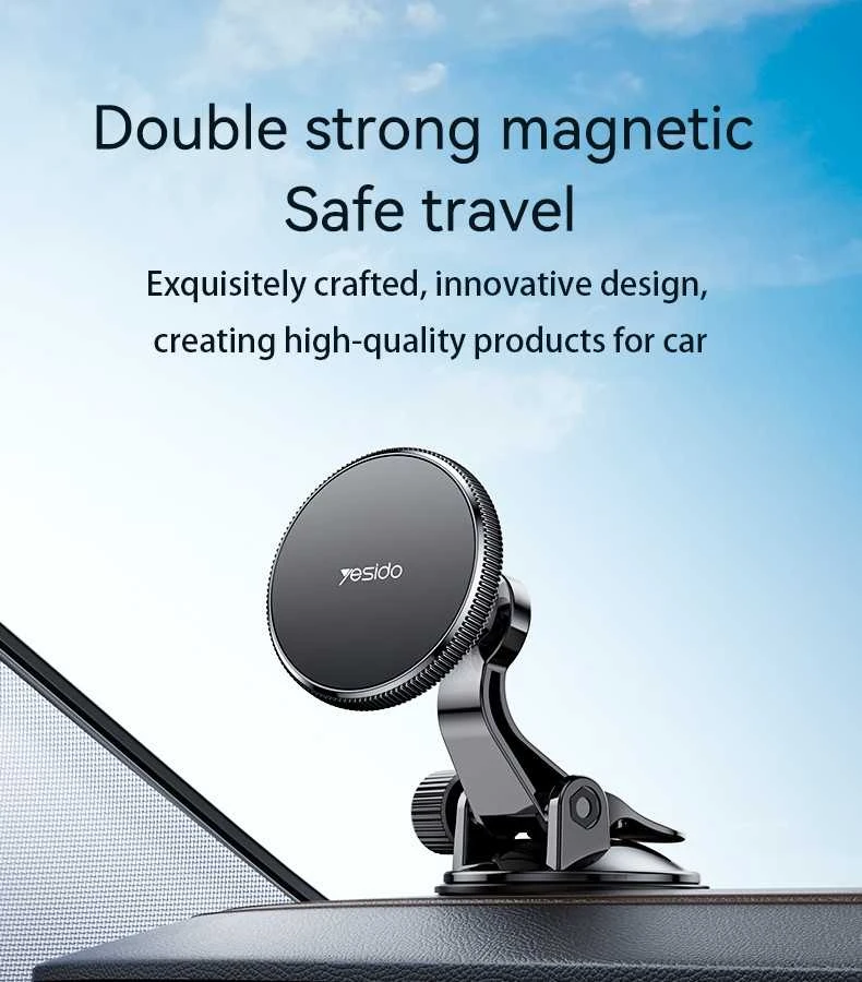 Yesido Magnetic car holder C177 to dashboard juodas