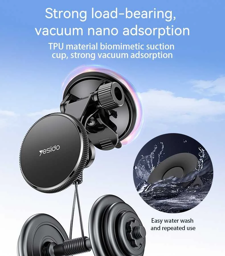 Yesido Magnetic car holder C177 to dashboard juodas