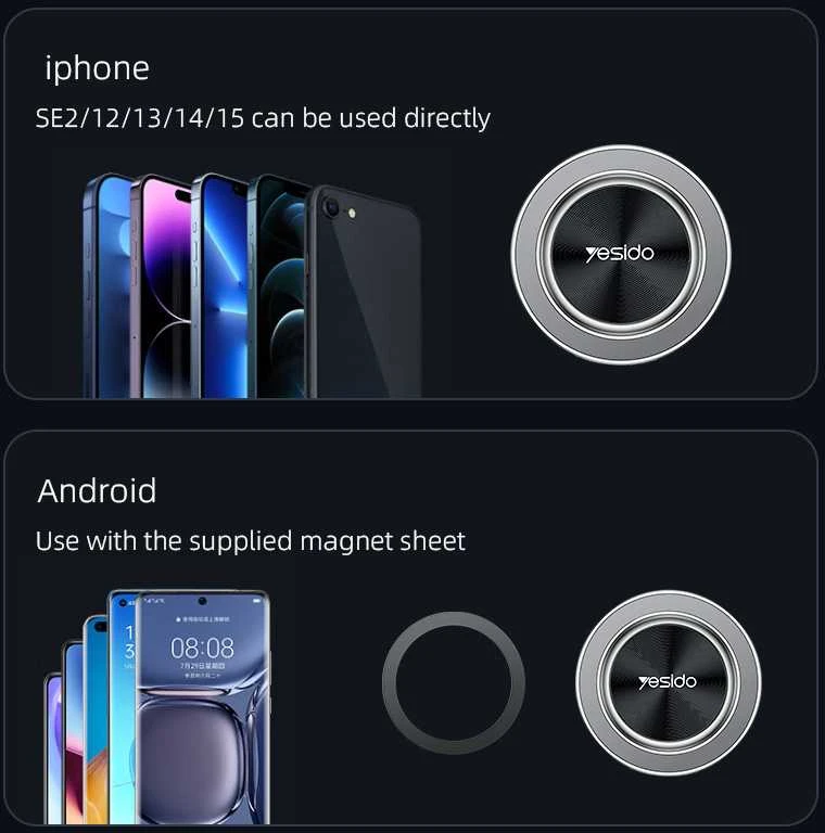 Yesido C201 automobilinis magnetinis telefono laikiklis