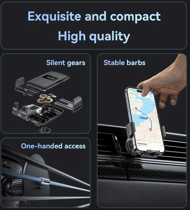 Yesido automobilinis laikiklis C251 į air vent juodos spalvos