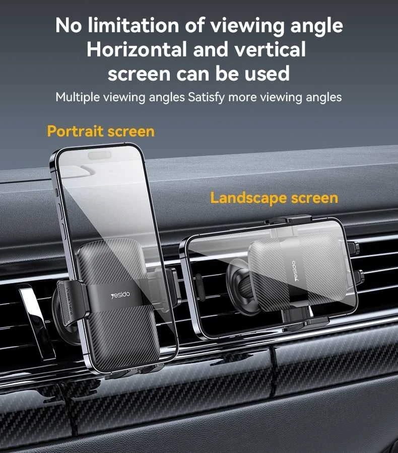 Yesido automobilinis laikiklis C251 į air vent juodos spalvos