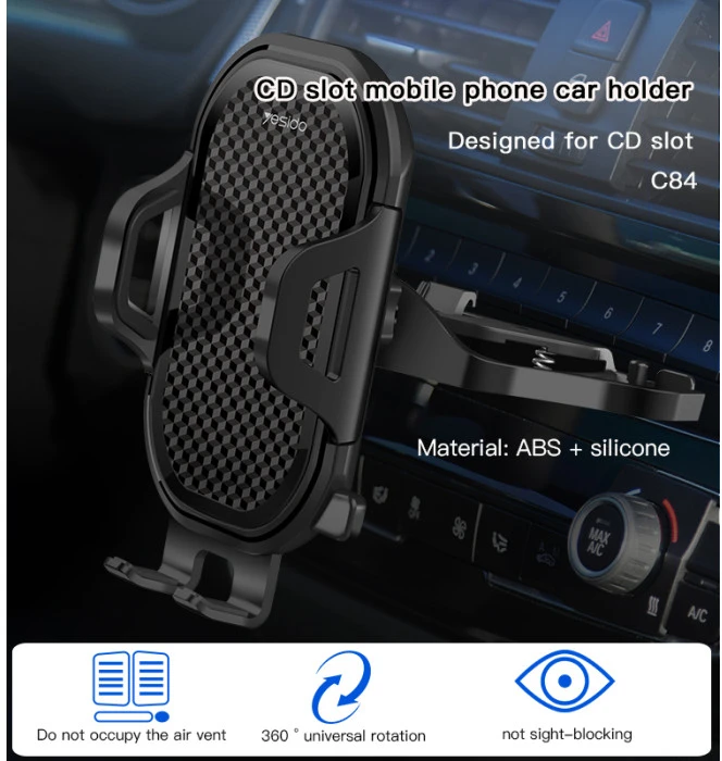 Yesido C84 telefono laikiklis į CD