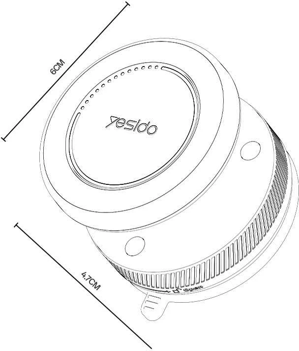Yesido Vacuum Magsafe C227 tel. laikiklis