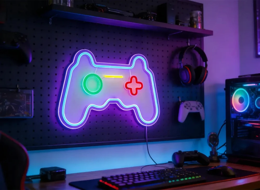 Pakabinamas šviestuvas Marvo Xenon 20G LED Neon lempa (pakabinama ant sienos) | 41 × 28 cm