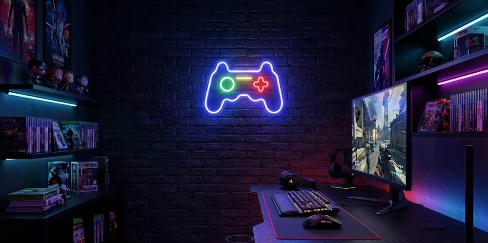 Pakabinamas šviestuvas Marvo Xenon 20G LED Neon lempa (pakabinama ant sienos) | 41 × 28 cm