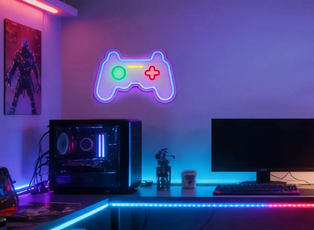 Pakabinamas šviestuvas Marvo Xenon 20G LED Neon lempa (pakabinama ant sienos) | 41 × 28 cm
