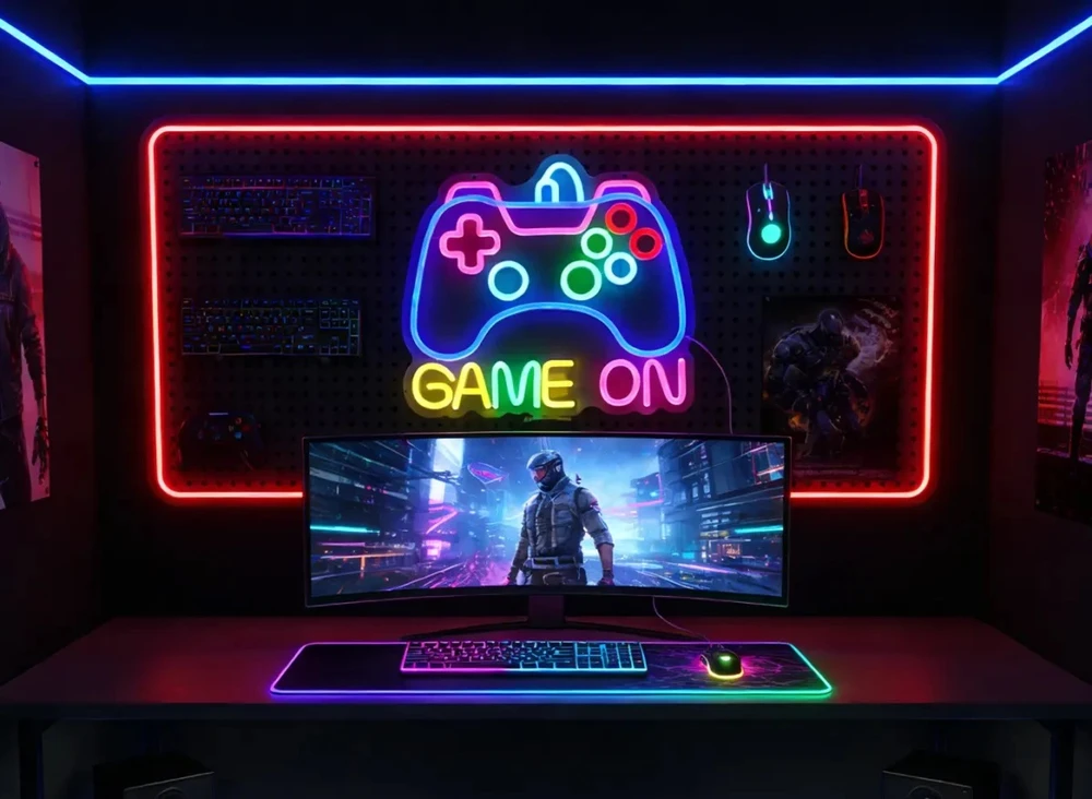 Pakabinamas šviestuvas Marvo Xenon 60G LED Neon lempa (pakabinama ant sienos) | 36 × 33 cm