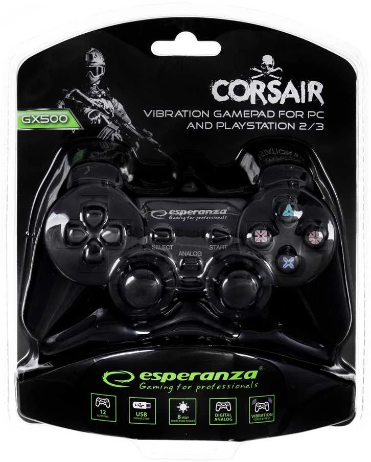 Gamepad Corsair Esperanza EG106 - juoda