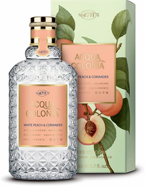 Odekolonas 4711 Acqua Colonia Baltas Peach - Coriander Eau De Cologne Purškiklis 50ml