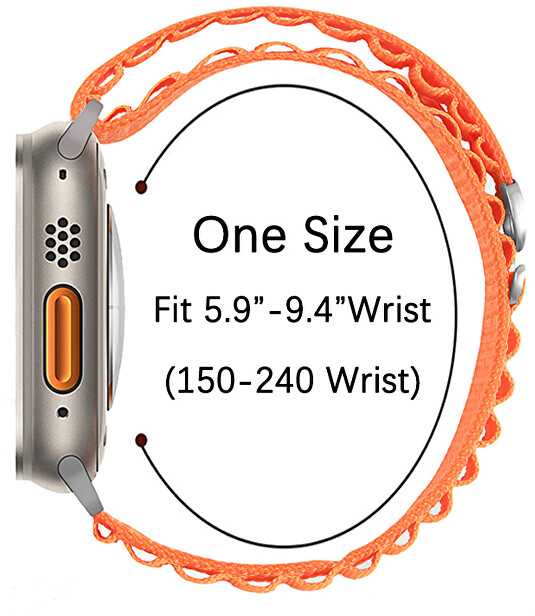 4Wrist Apple laikrodžio Alpine kilpos dirželiai #Oranžinis 42/44/45/49mm