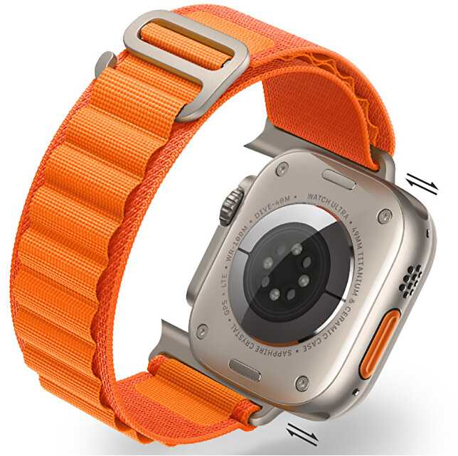 4Wrist Apple laikrodžio Alpine kilpos dirželiai #Oranžinis 42/44/45/49mm
