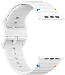4Wrist Silikoninis dirželis Apple Watch 42/44/45/49 mm - Baltas