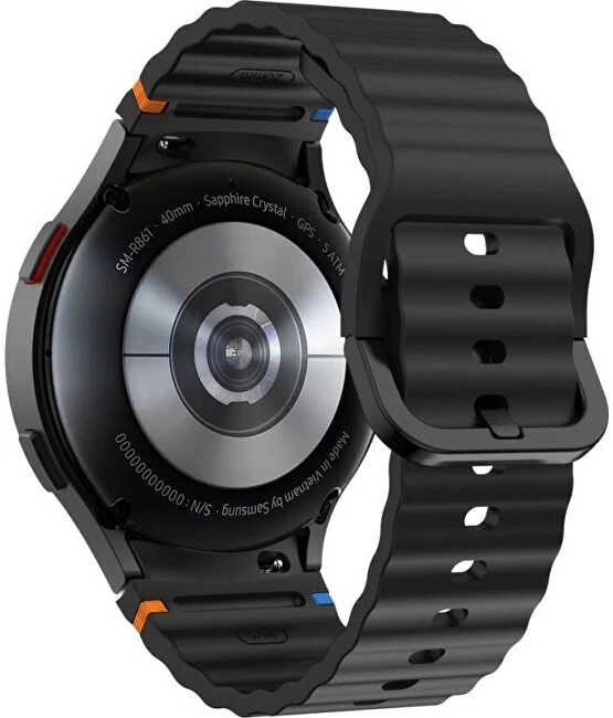 4Wrist Silikoninis dirželis, skirtas „Samsung Galaxy Watch 7“ – juodas