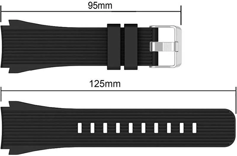 4Wrist Silikoninis dirželis Samsung Galaxy Watch - juodas 22 mm
